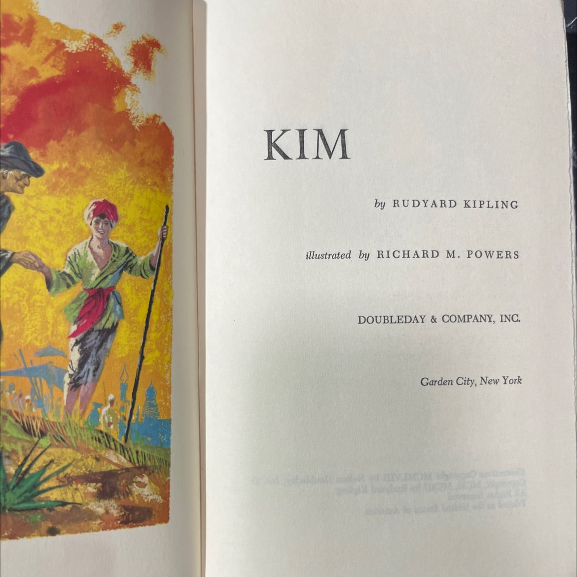 kim book, by rudyard kipling, 1958 Hardcover image 2