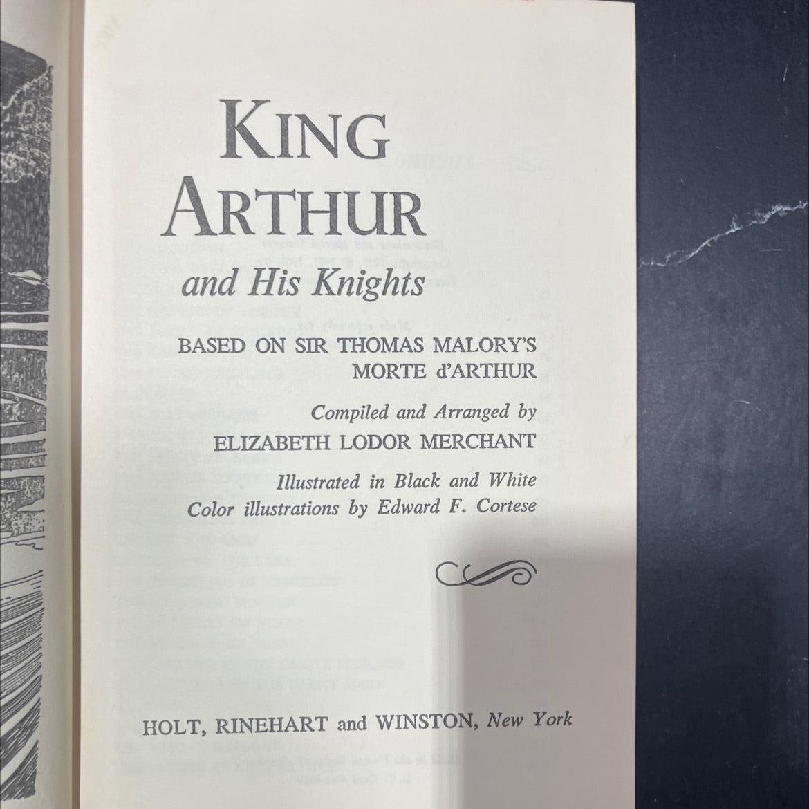 king arthur and his knights based on sir thomas malory's morte d'arthur book, by elizabeth lodor merchant, 1961 image 2