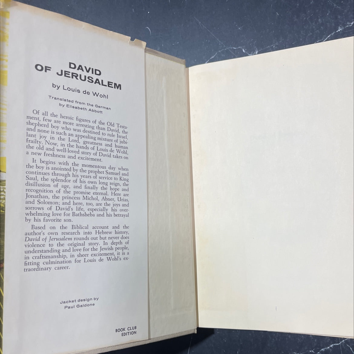 king david book, by louis de wohl, 1963 Hardcover image 4