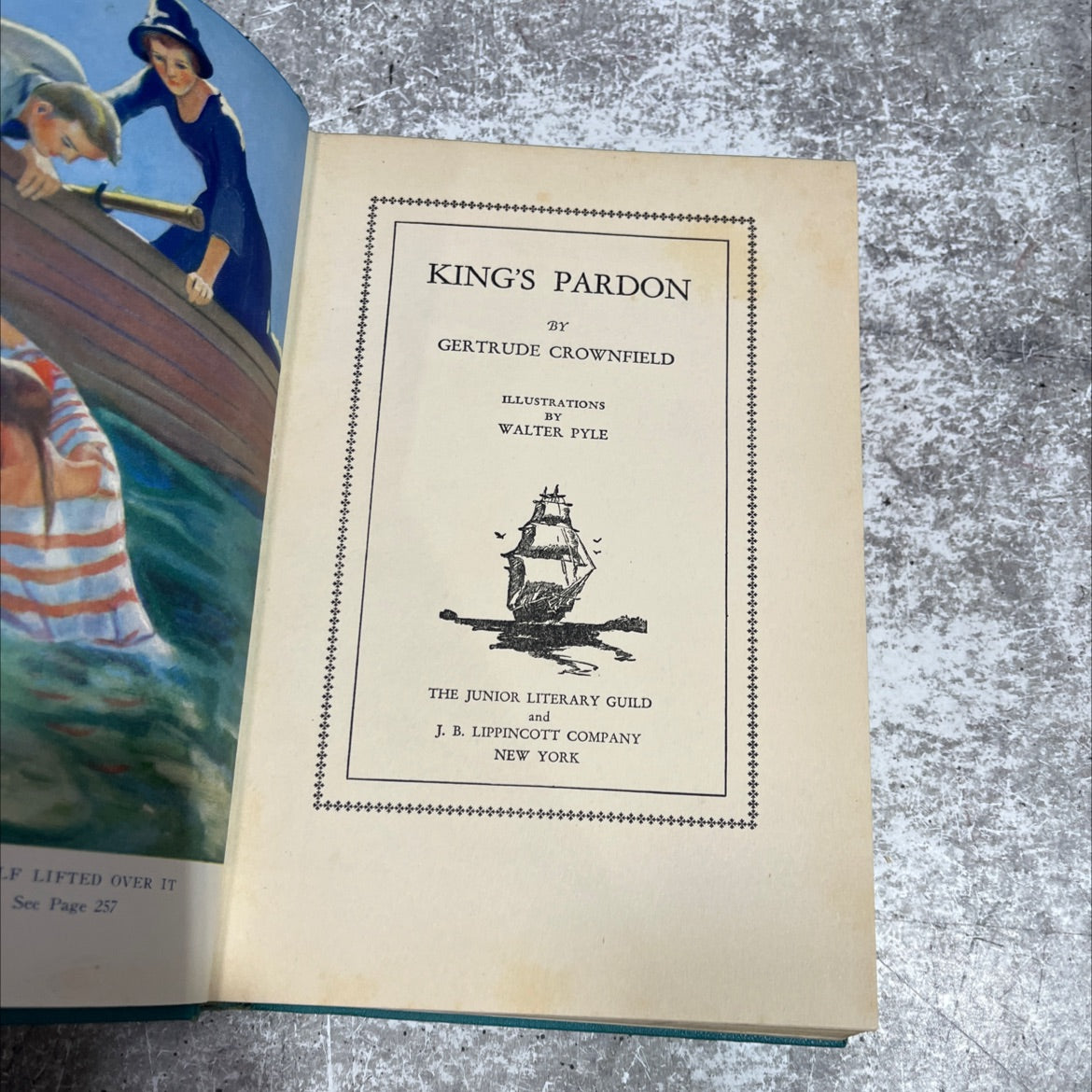 king's pardon book, by gertrude crownfield, 1937 Hardcover image 2