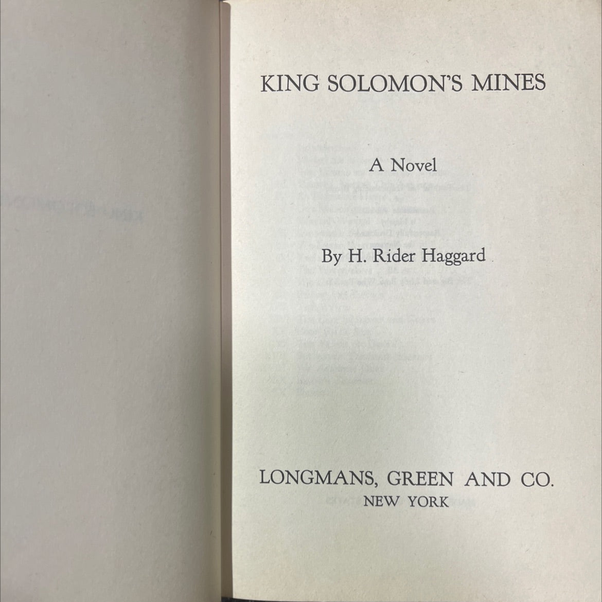 king solomon's mines book, by h. rider haggard, 1970 Hardcover image 2