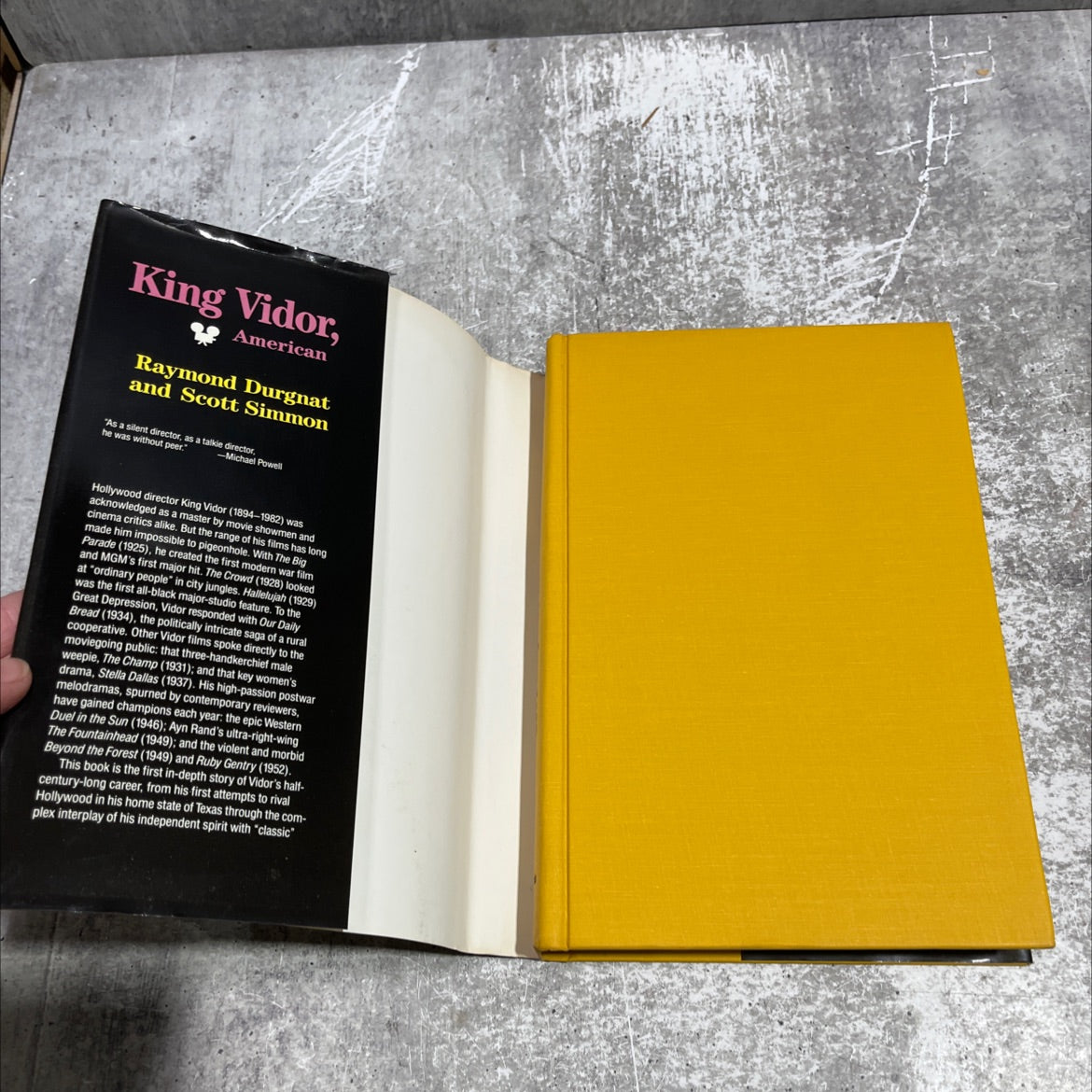 king vidor, american book, by raymond durgnat & scott simmon, 1988 Hardcover image 4