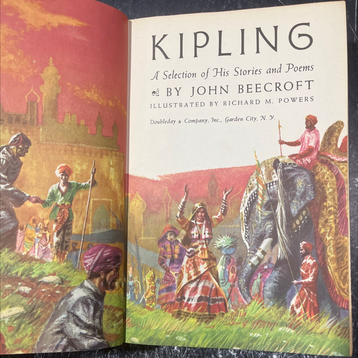 kipling a selection of his stories and poems book, by rudyard kipling, 1956 Hardcover image 2