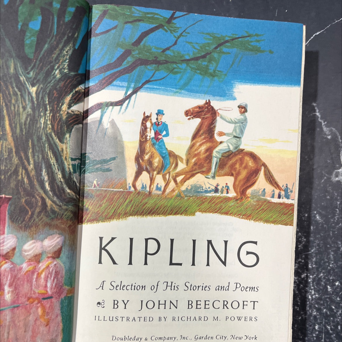 kipling a selection of his stories and poems book, by john beecroft, 1956 Hardcover image 2