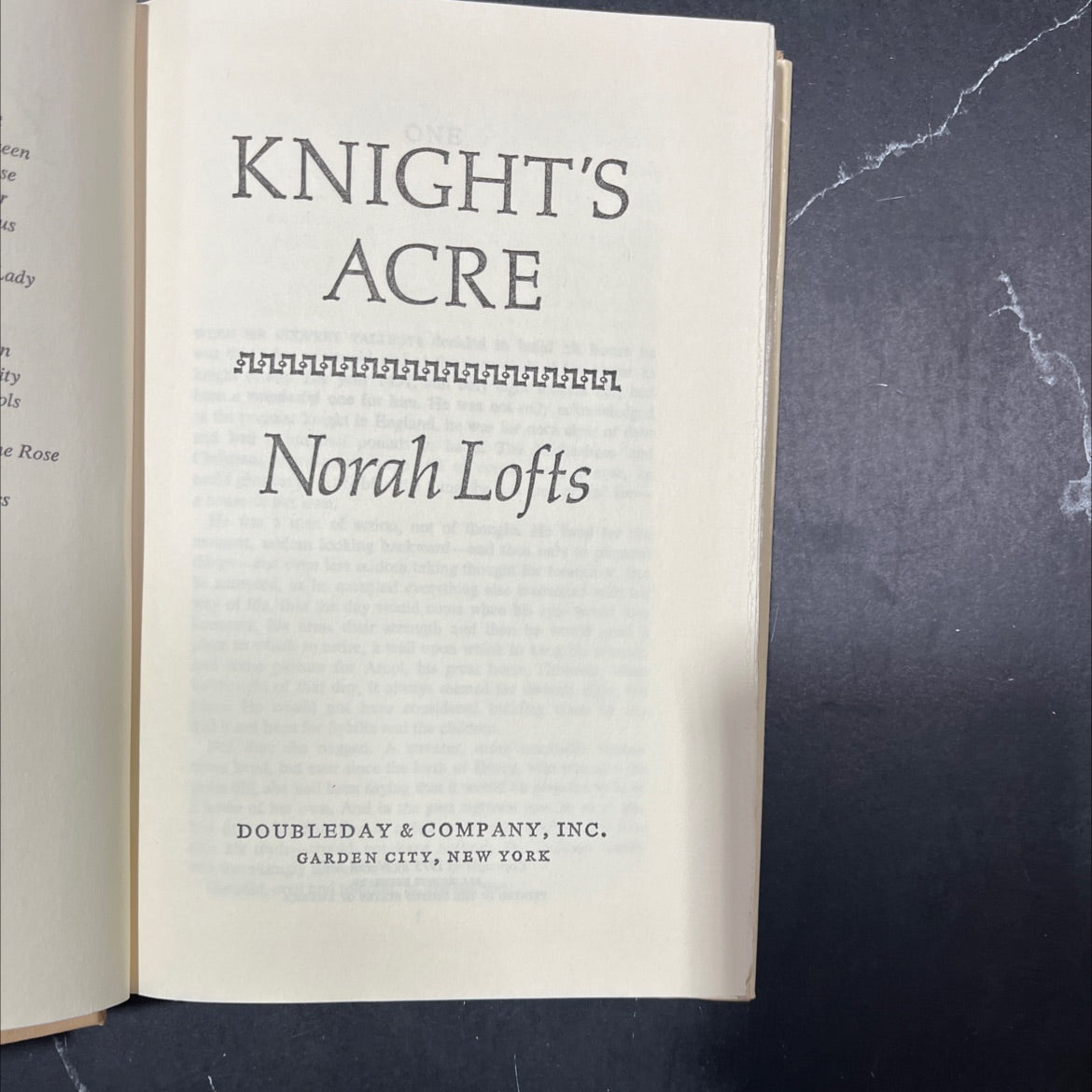 knight's acre book, by Norah Lofts, 1975 Hardcover image 2