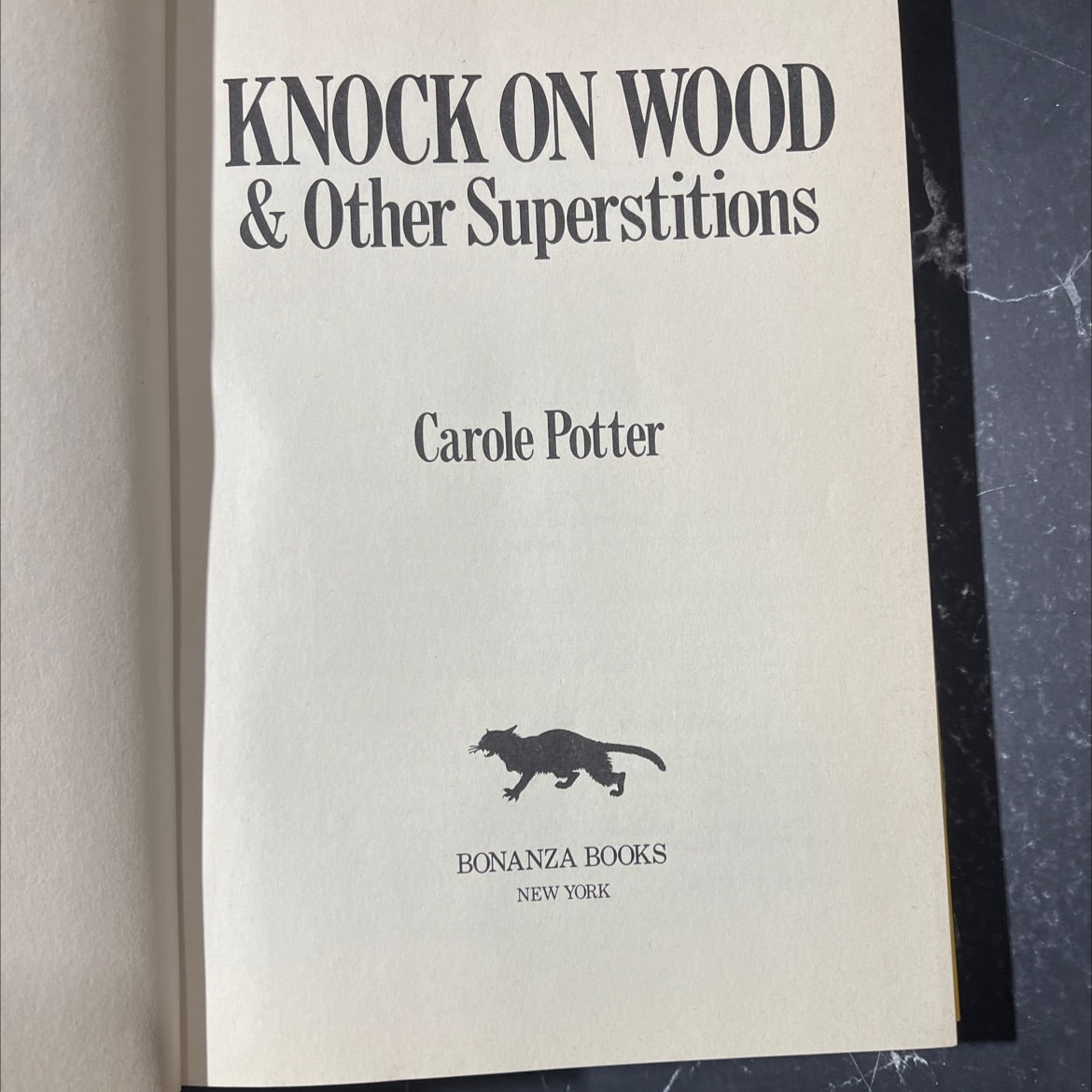 knock on wood & other superstitions book, by Carole Potter, 1984 Hardcover image 2