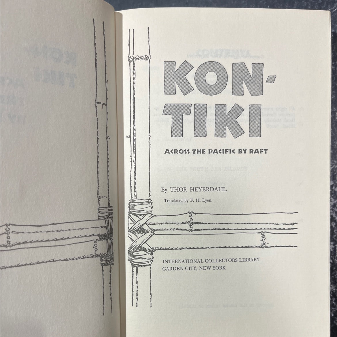 kon-tiki across the pacific by raft book, by thor heyerdahl, 1950 Hardcover image 2