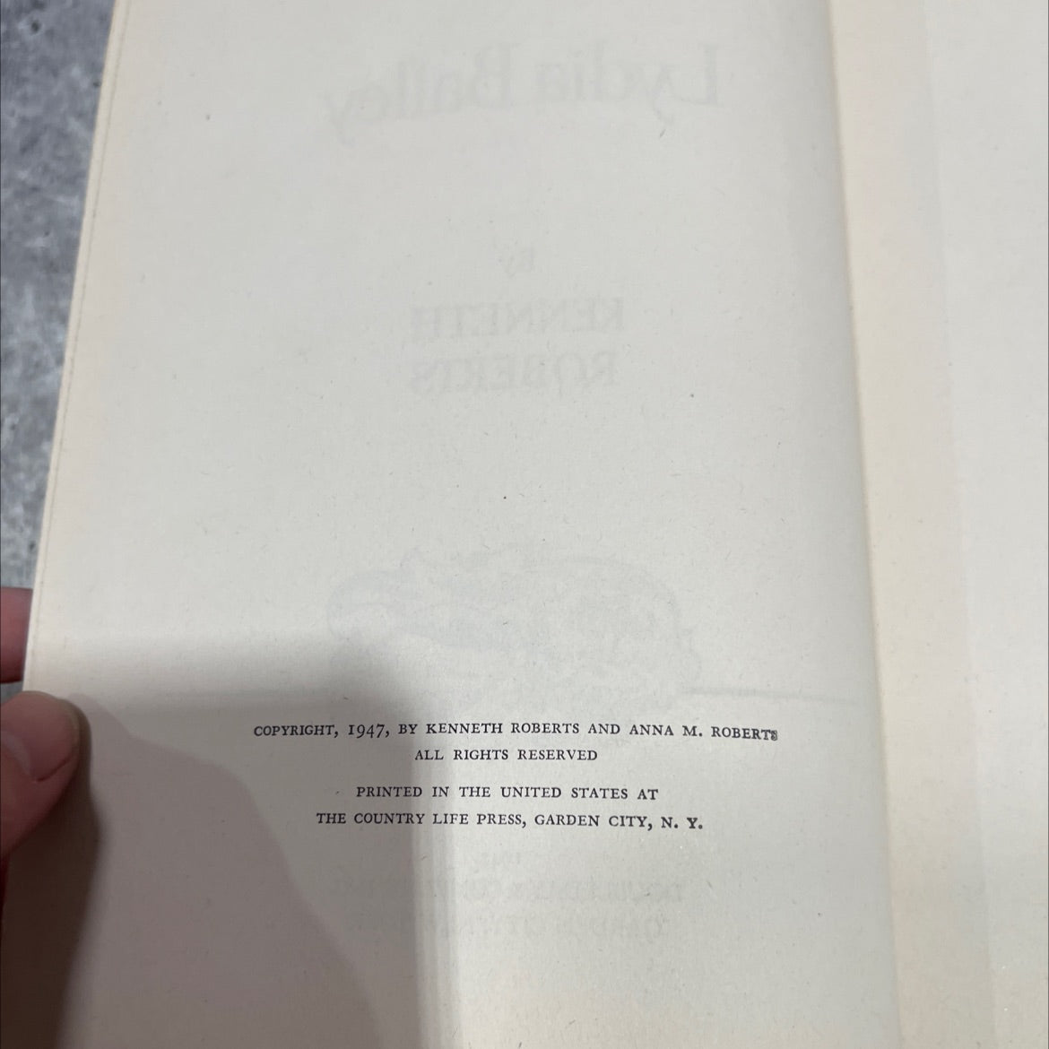 kr lydia bailey book, by kenneth roberts, 1947 Hardcover image 3