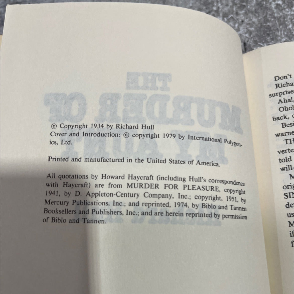 kum muction the murder of my aunt book, by Richard Hull, 1979 Hardcover image 3