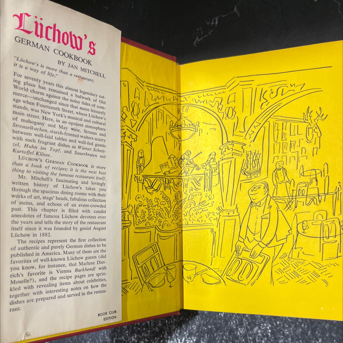 lüchow's german cookbook book, by jan mitchell, 1952 Hardcover image 4