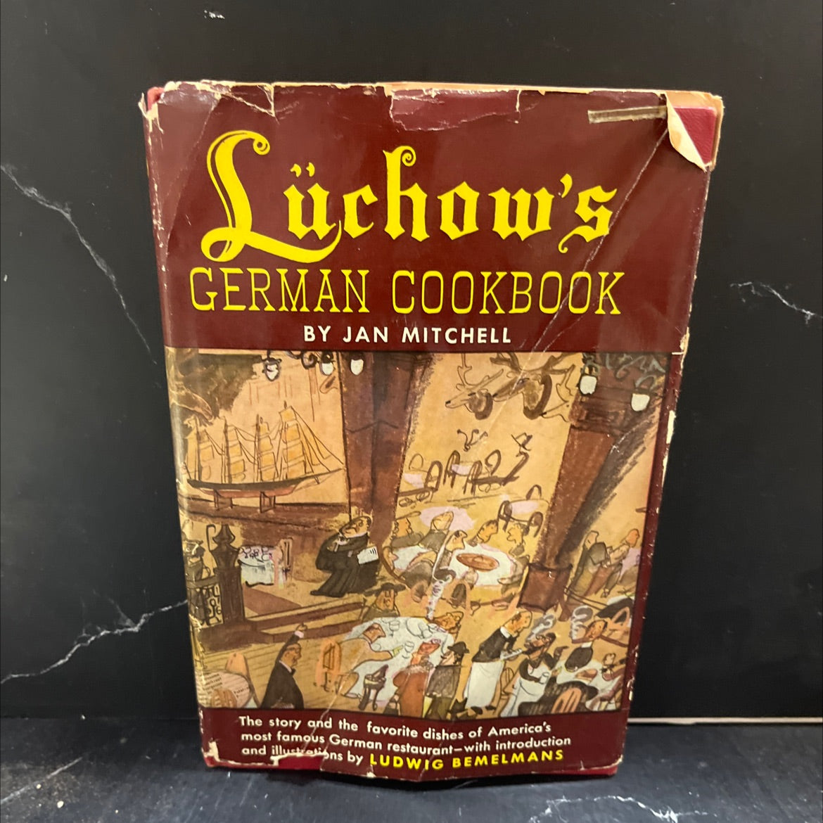 lüchow's german cookbook book, by jan mitchell, 1952 Hardcover image 1