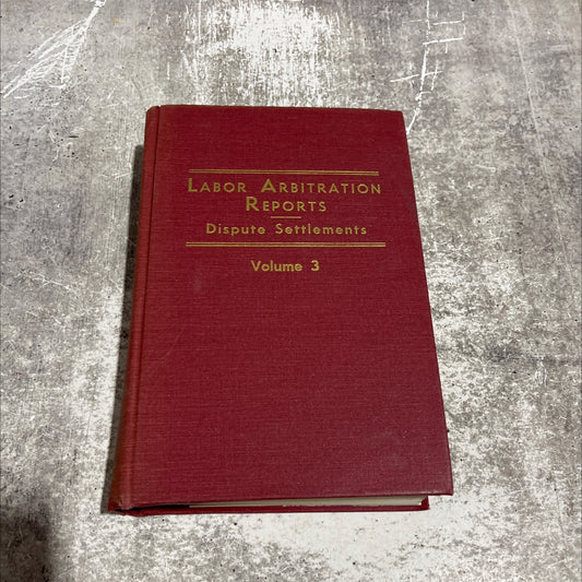 labor arbitration reports volume 3 book, by unknown, 1946 Hardcover image 1