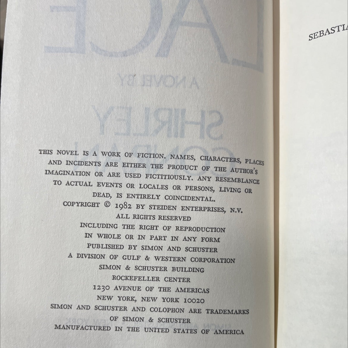 lace book, by shirley conran, 1982 Hardcover image 3