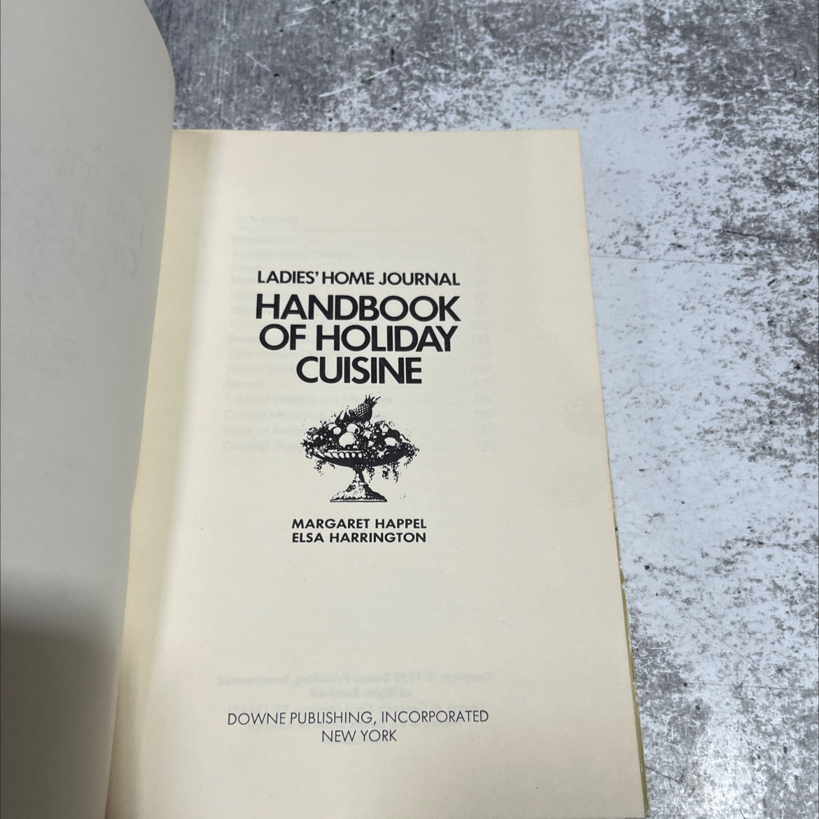 ladies' home journal handbook of holiday cuisine book, by margaret happel, elsa harrington, 1970 Hardcover image 2