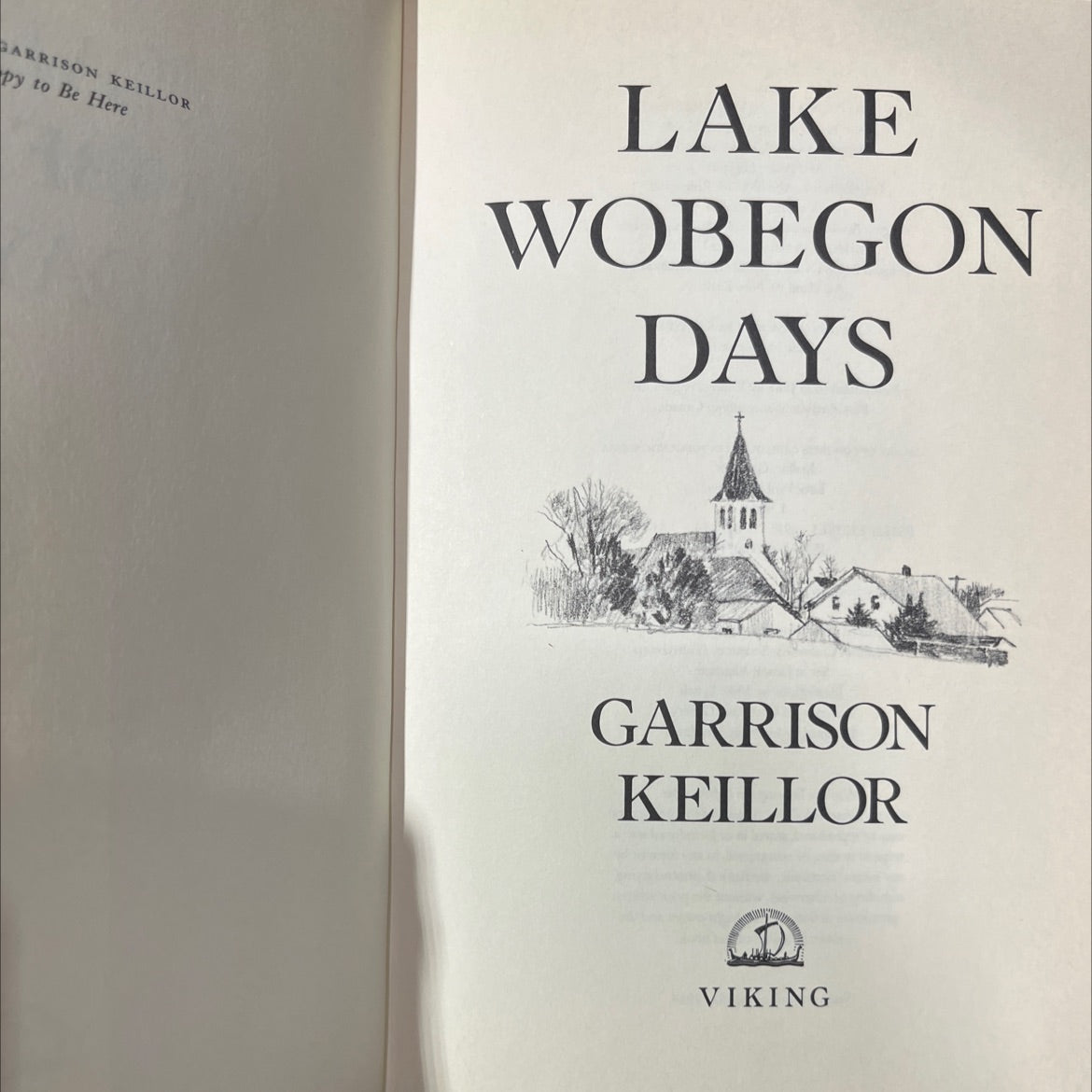 lake wobegon days book, by garrison keillor, 1985 Hardcover image 2