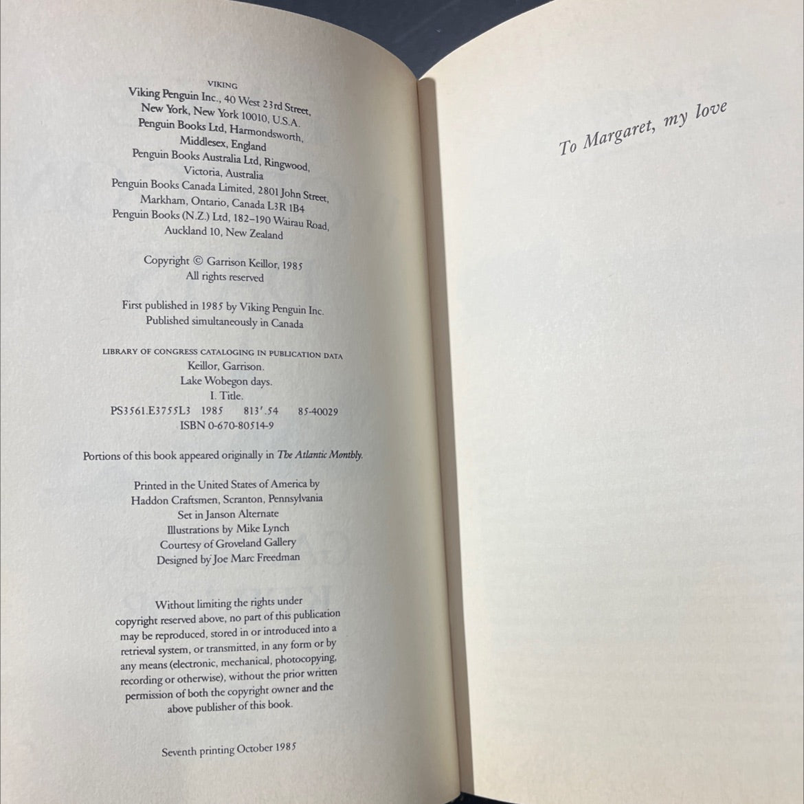 lake wobegon days book, by garrison keillor, 1985 Hardcover image 3