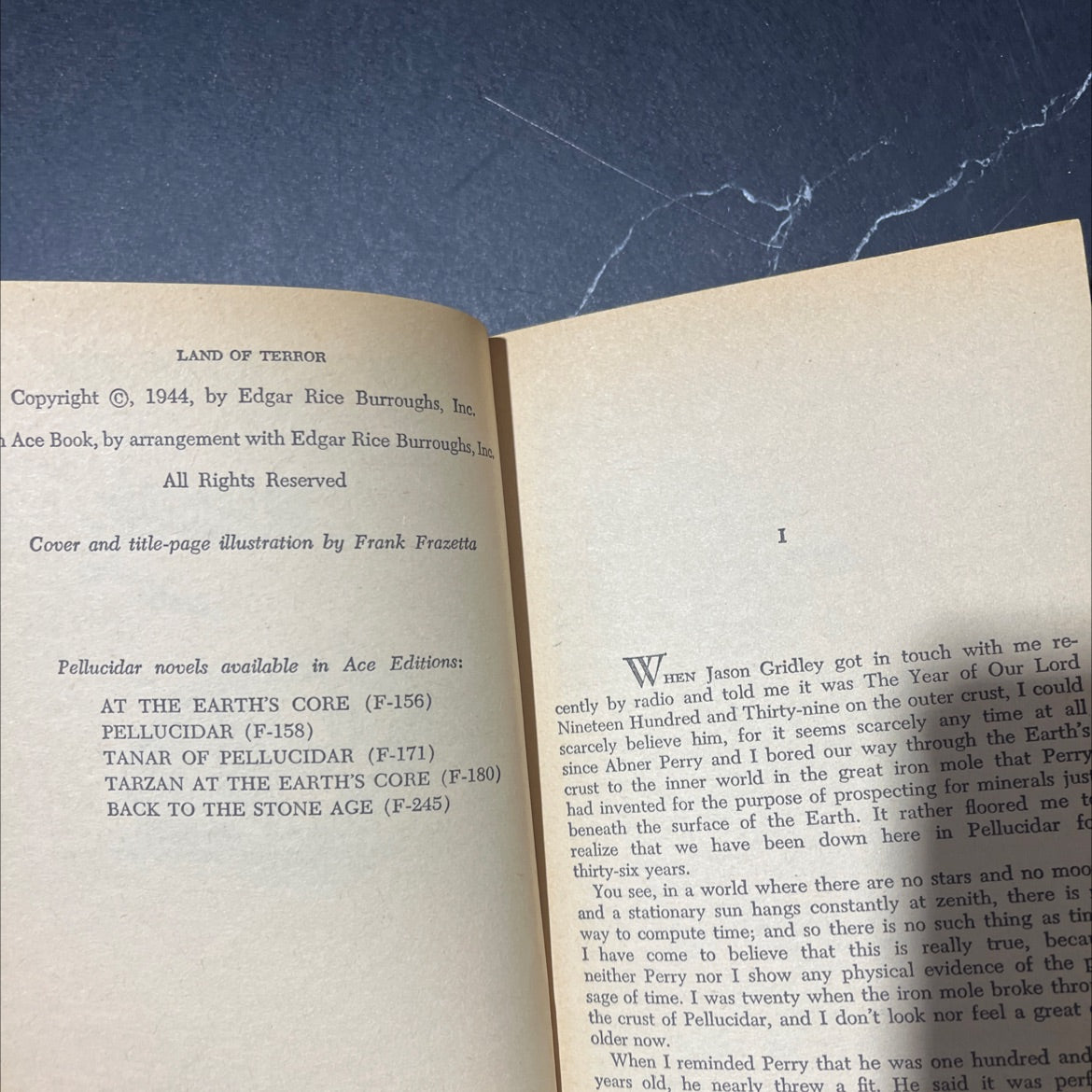 land of terror book, by edgar rice burroughs, 1944 Paperback image 3