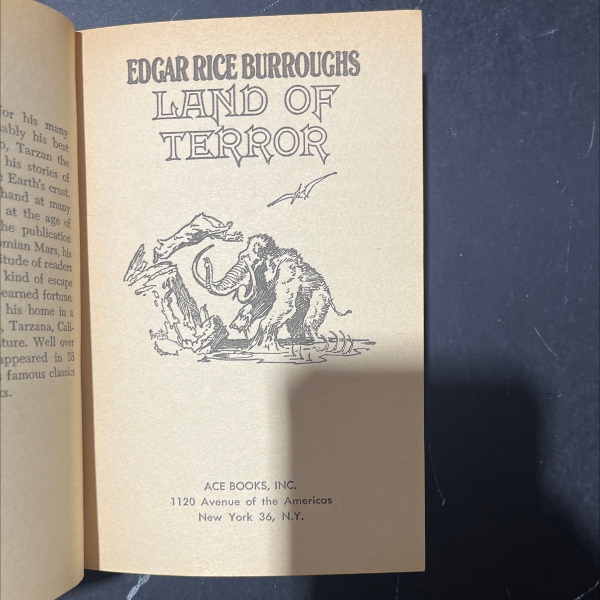 land of terror book, by edgar rice burroughs, 1944 Paperback image 2
