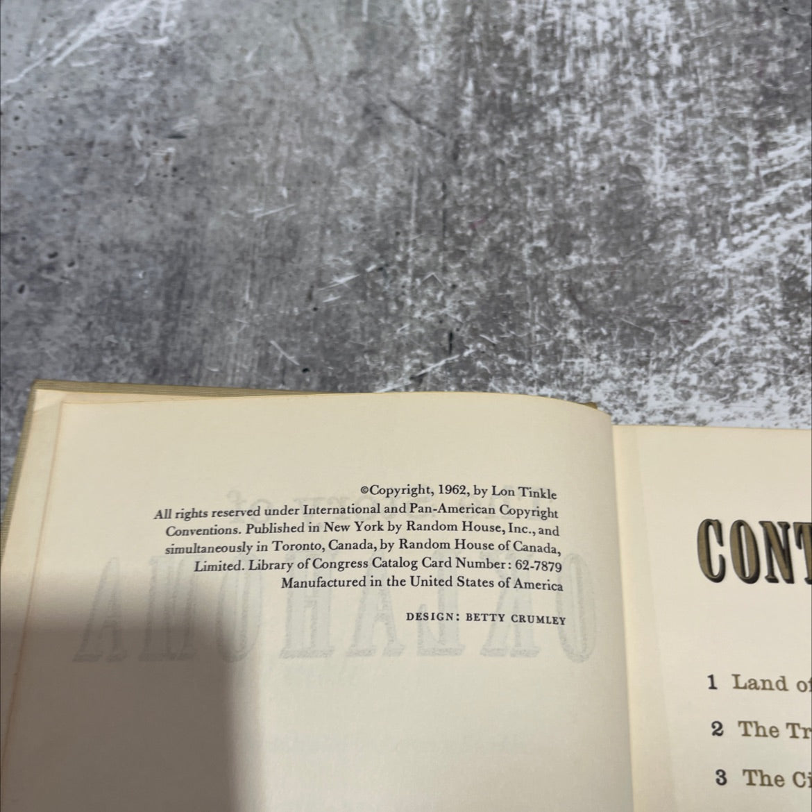 landmark book, by Lon Tinkle, 1962 Hardcover image 3