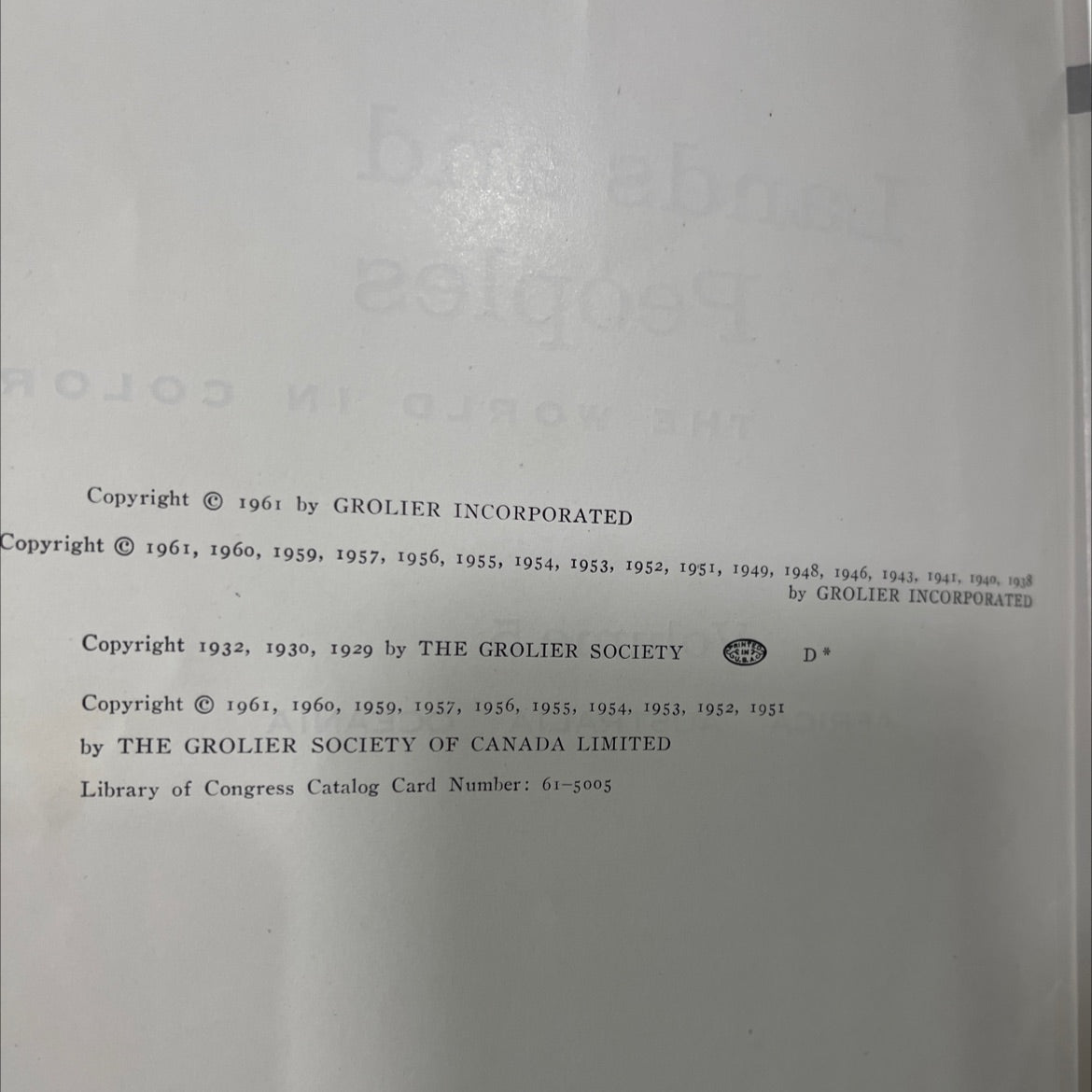lands and peoples the world in color africa volume 5 australia oceania book, by unknown, 1961 Hardcover image 3