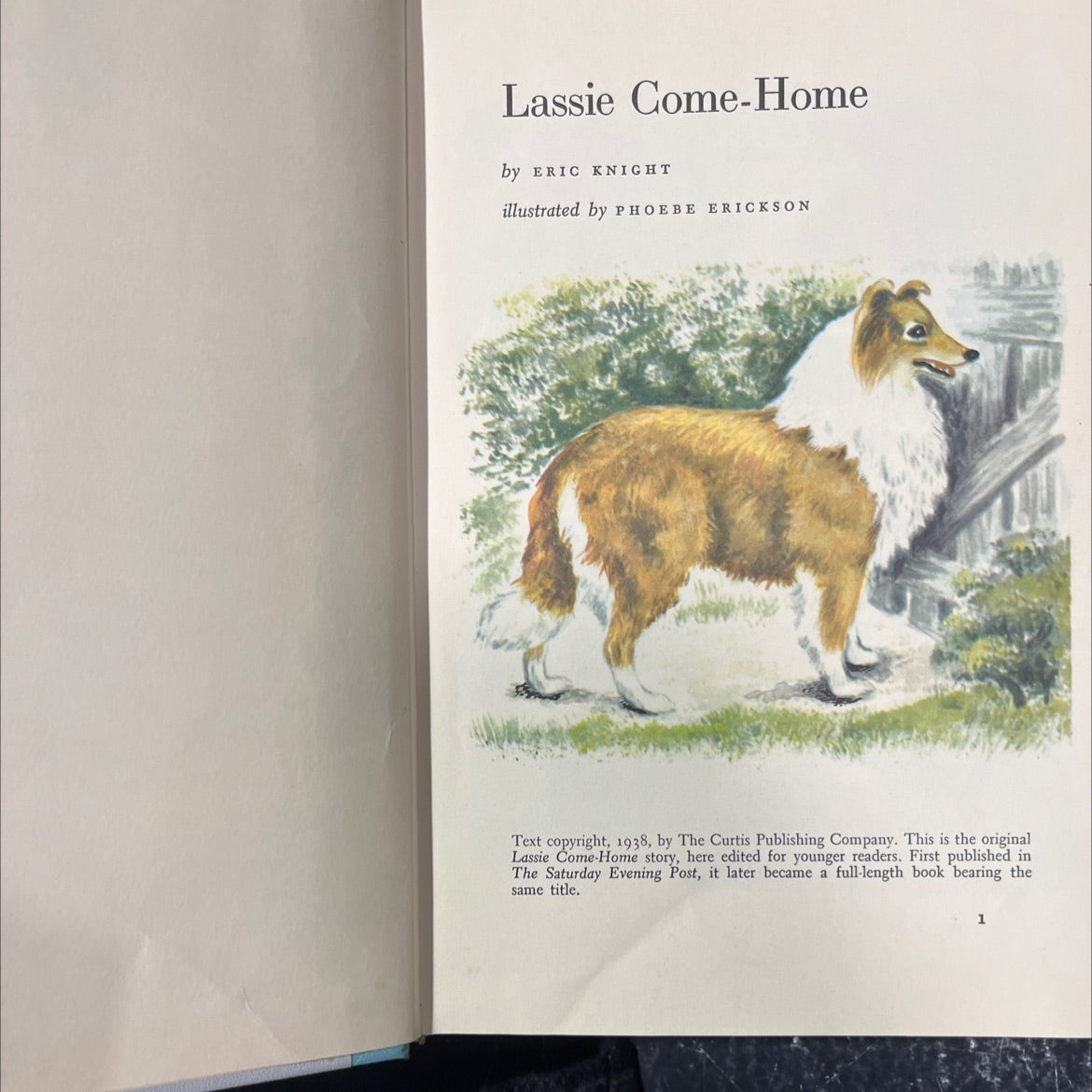 lassie come-home book, by eric knight, 1938 Hardcover image 2