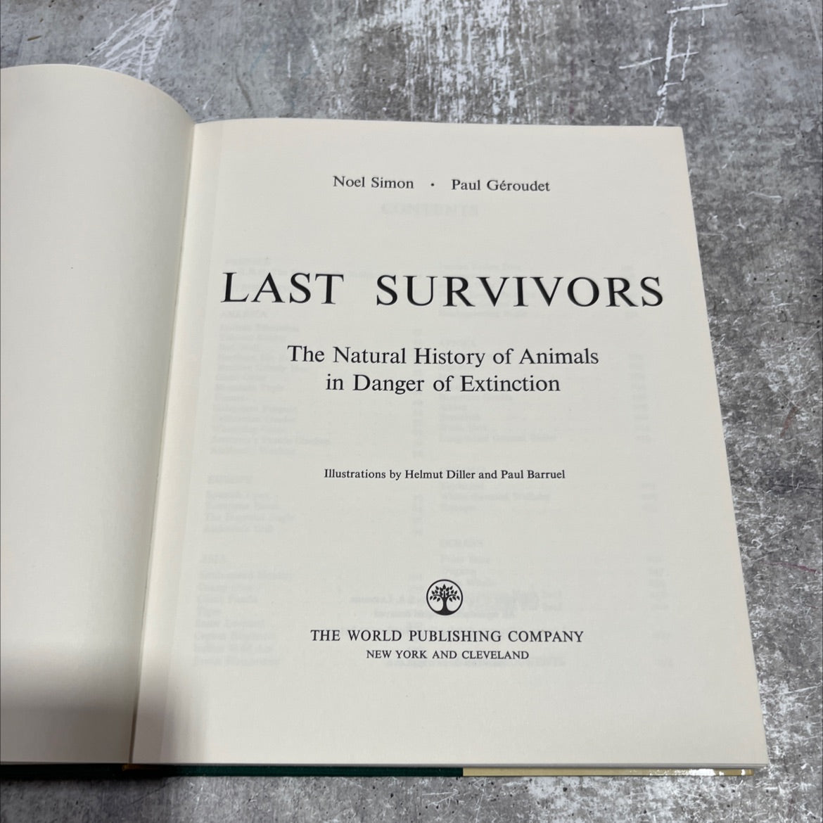 last survivors the natural history of animals in danger of extinction book, by noel simon, paul géroudet, 1970 Hardcover image 2