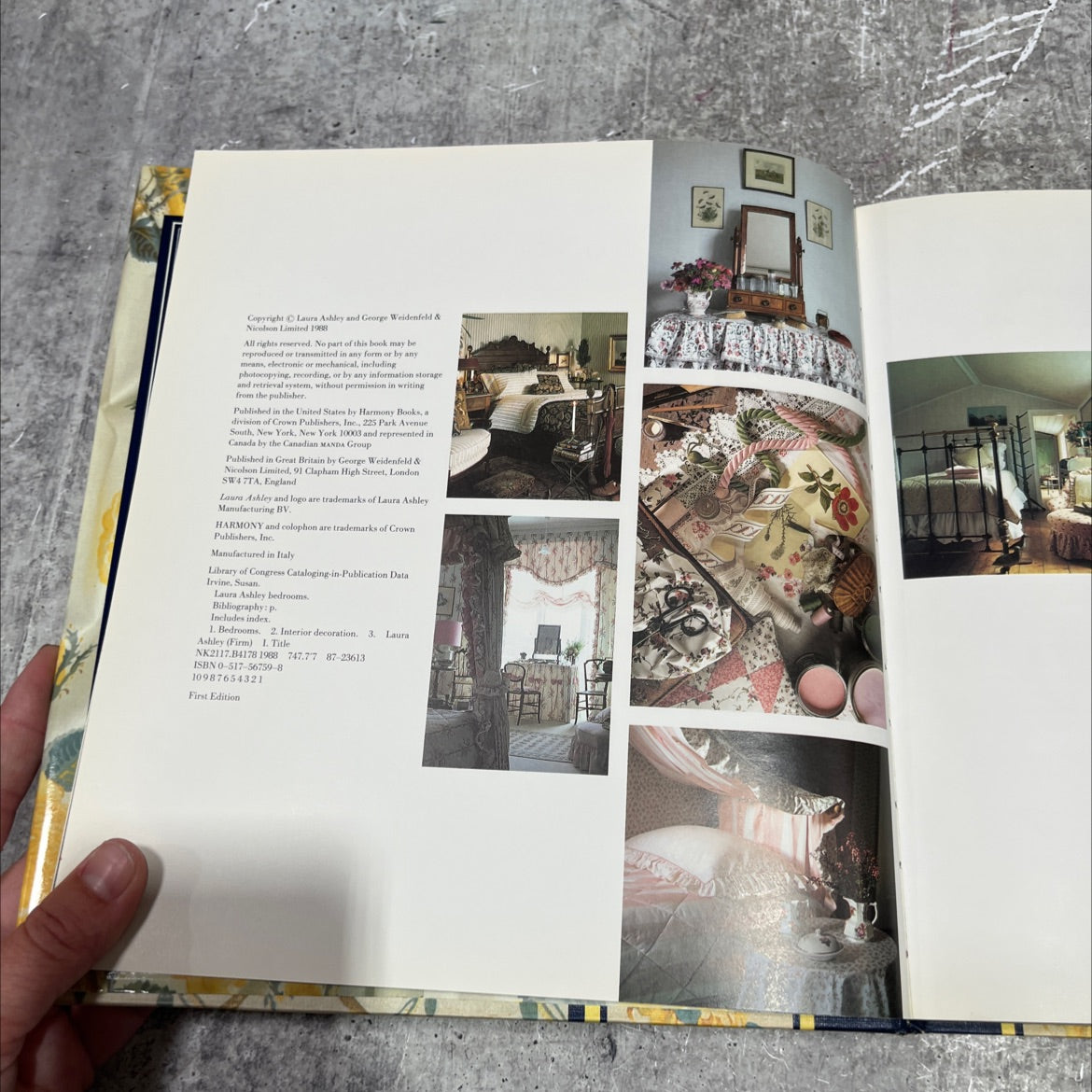 laura ashley bedrooms book, by susan irvine, 1988 Hardcover image 3