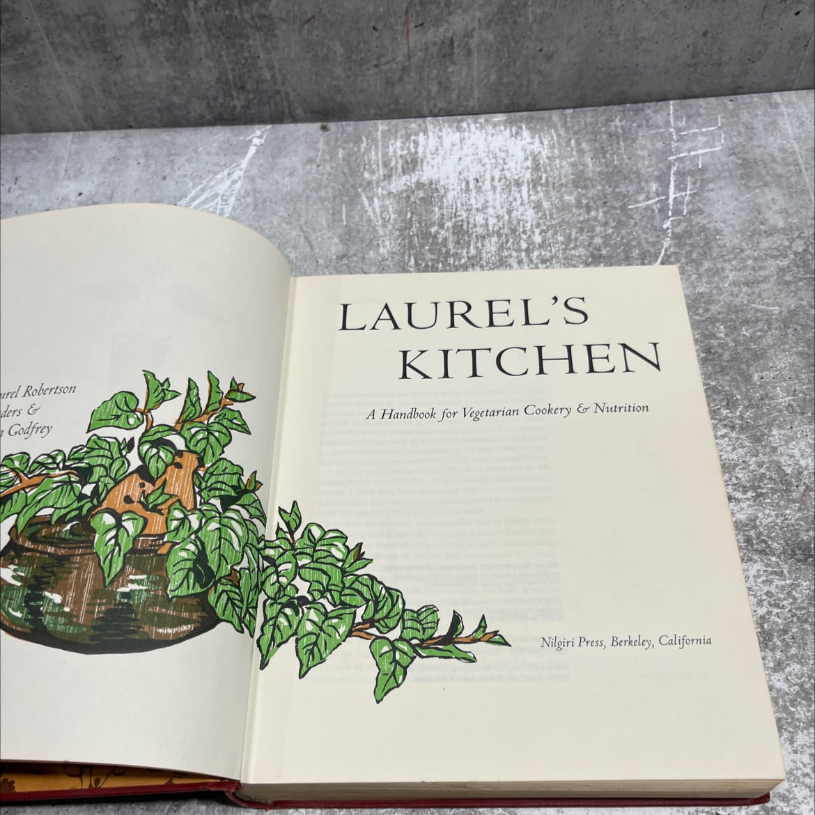 laurel's kitchen a handbook for vegetarian cookery & nutrition book, by urel robertson ders & godfrey, 1976 Hardcover image 2