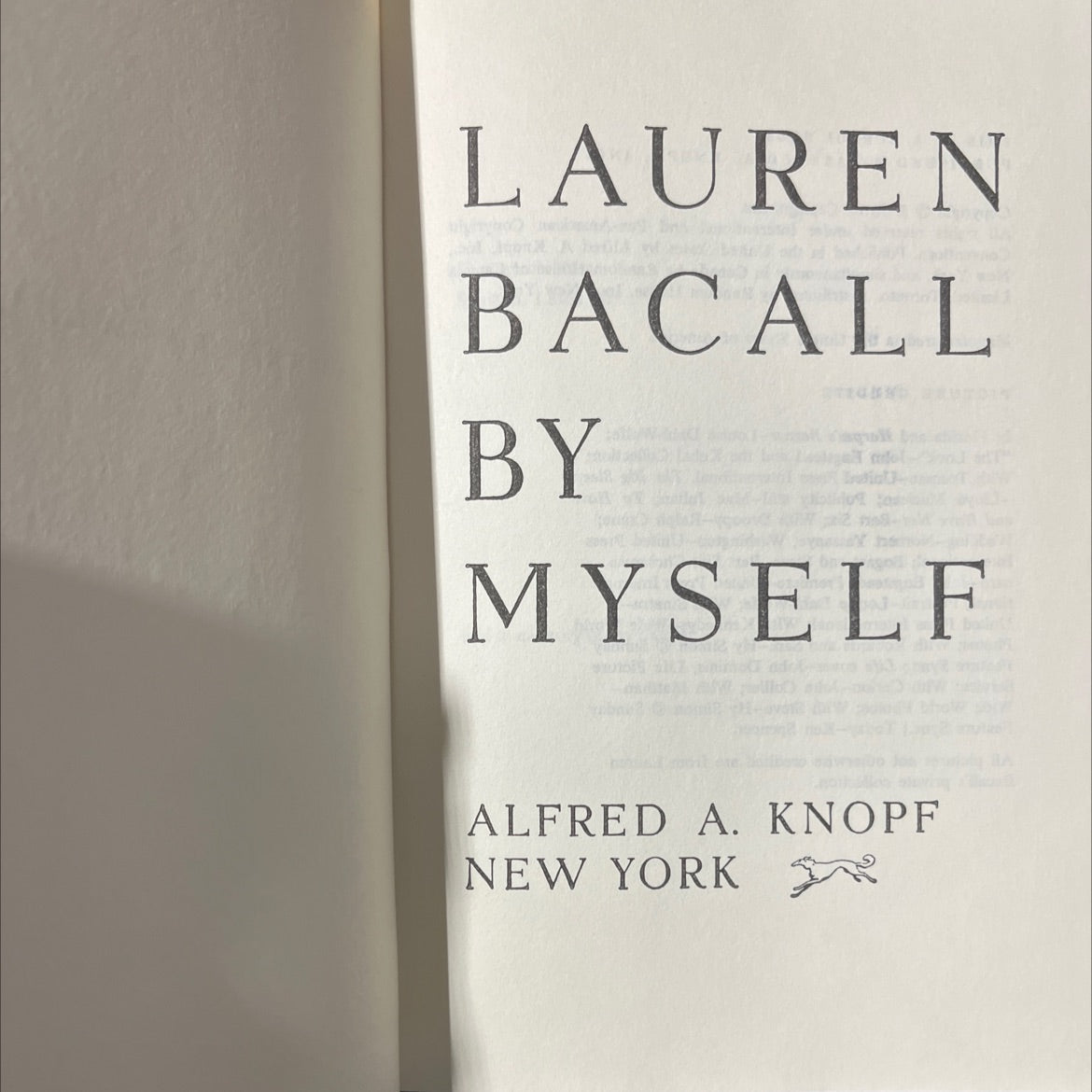 lauren bacall by myself book, by lauren bacall, 1978 Hardcover image 2