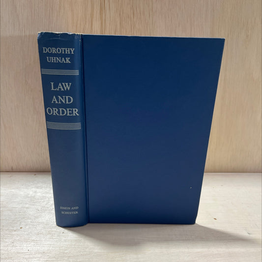 law and order book, by dorothy uhnak, 1973 Hardcover, Vintage image 1