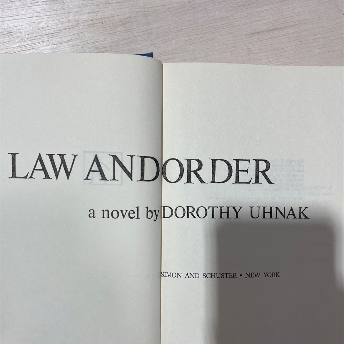 law and order book, by dorothy uhnak, 1973 Hardcover, Vintage image 2