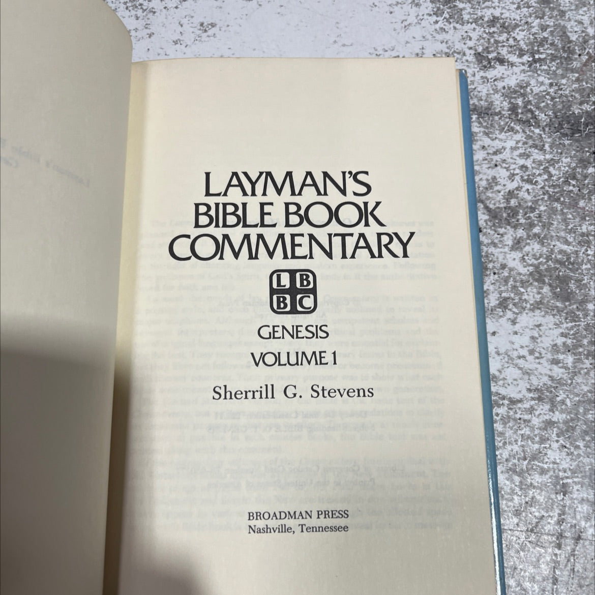 layman's bible book commentary genesis volume 1 book, by sherrill g. stevens, 1978 Hardcover image 2