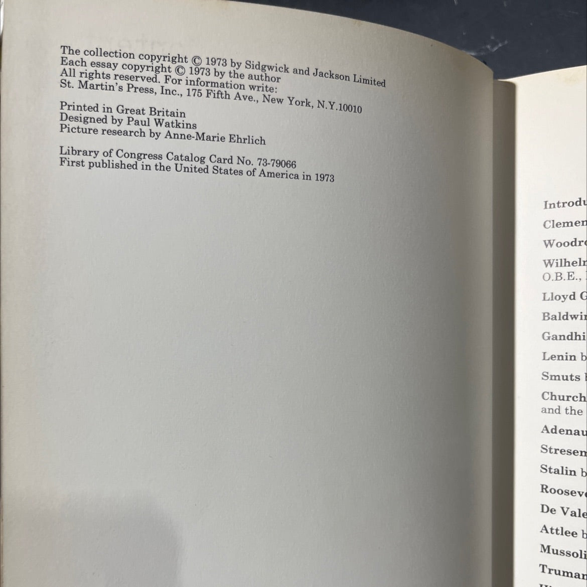 leaders and statesmen of the 20th century book, by lord longford & sir john wheeler-bennett, 1973 Hardcover image 3