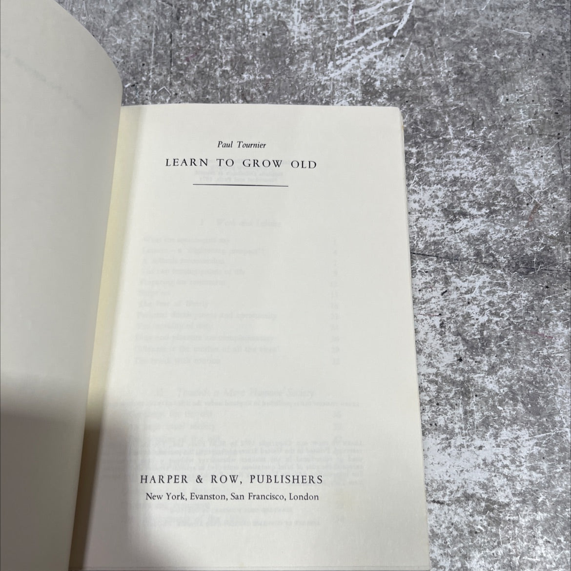 learn to grow old book, by Paul Tournier, 1972 Hardcover image 2