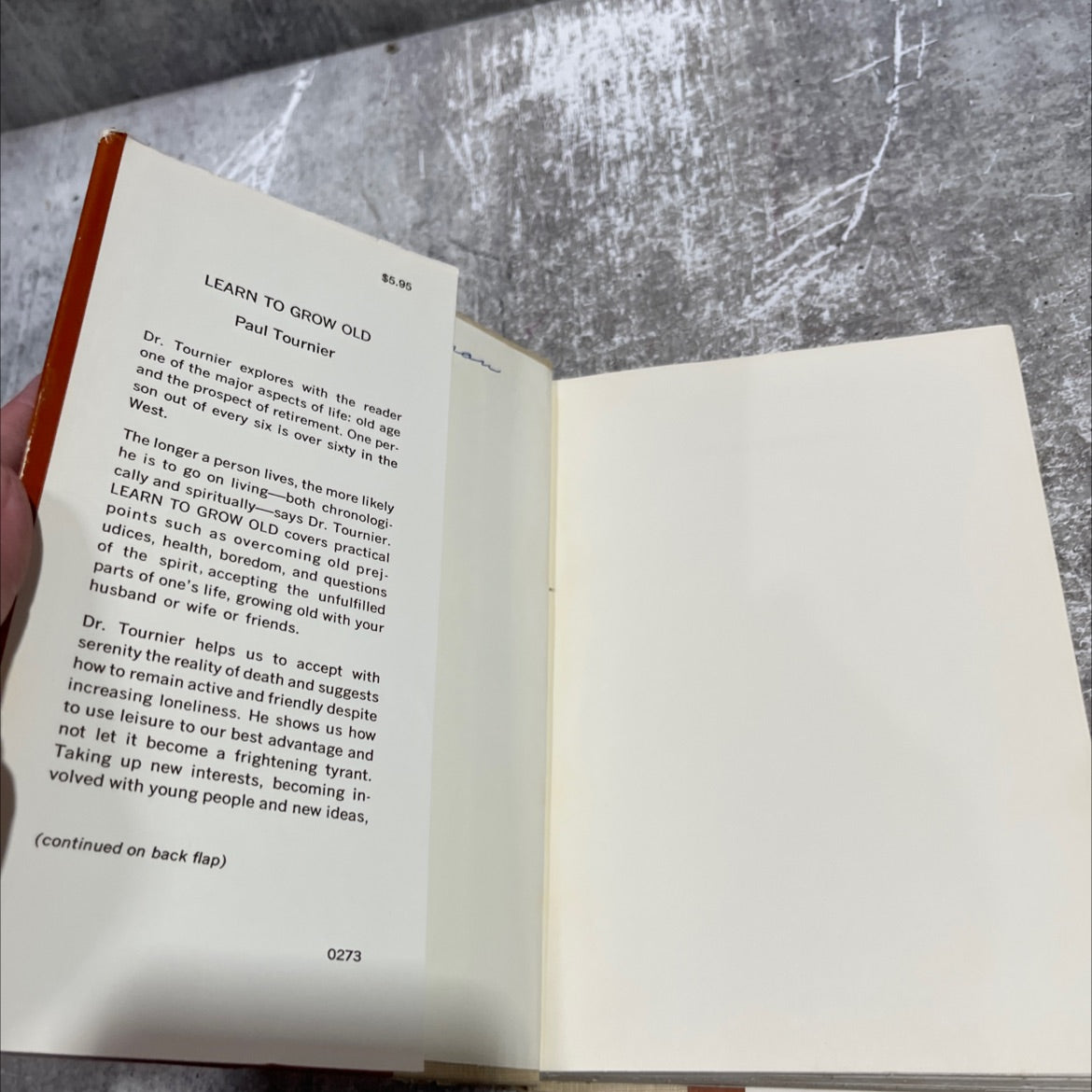 learn to grow old book, by Paul Tournier, 1972 Hardcover image 4