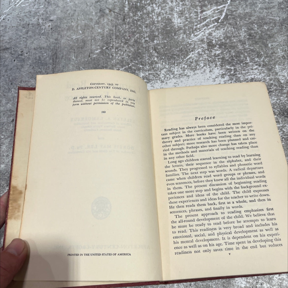 learning to read through experience book, by lillian a. lamoreaux, dorris may lee, 1943 Hardcover image 3