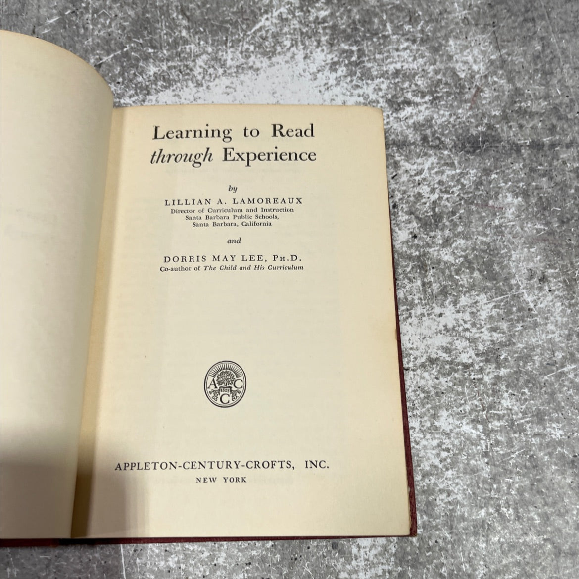 learning to read through experience book, by lillian a. lamoreaux, dorris may lee, 1943 Hardcover image 2
