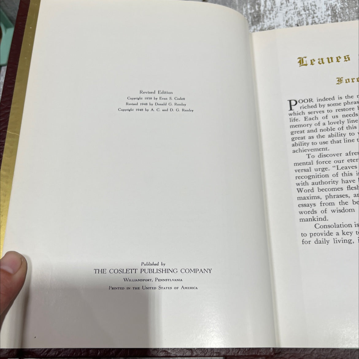 leaves of gold an anthology of prayers memorable phrases inspirational verse and prose from the best authors of the image 3
