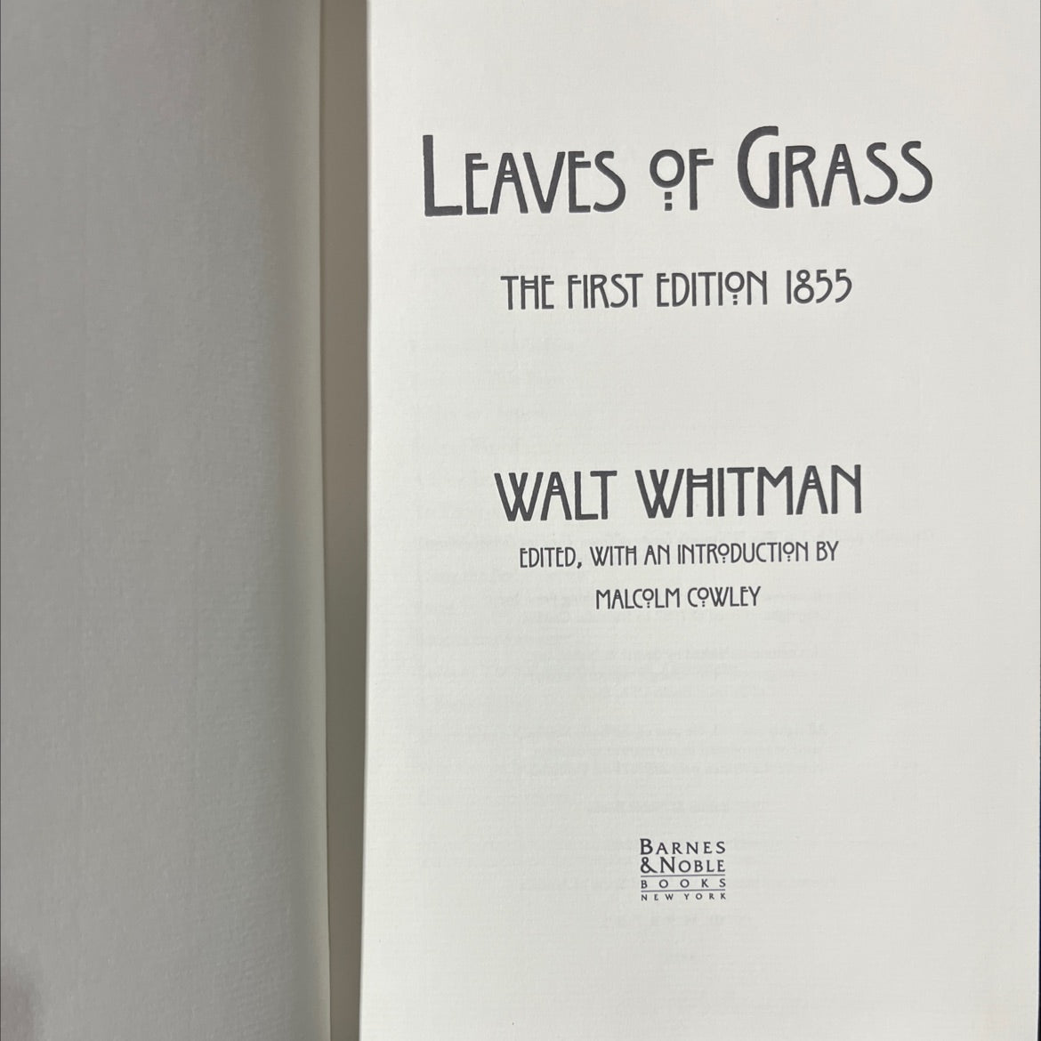 leaves of grass the first edition 1855 book, by walt whitman, 1997 Hardcover image 2