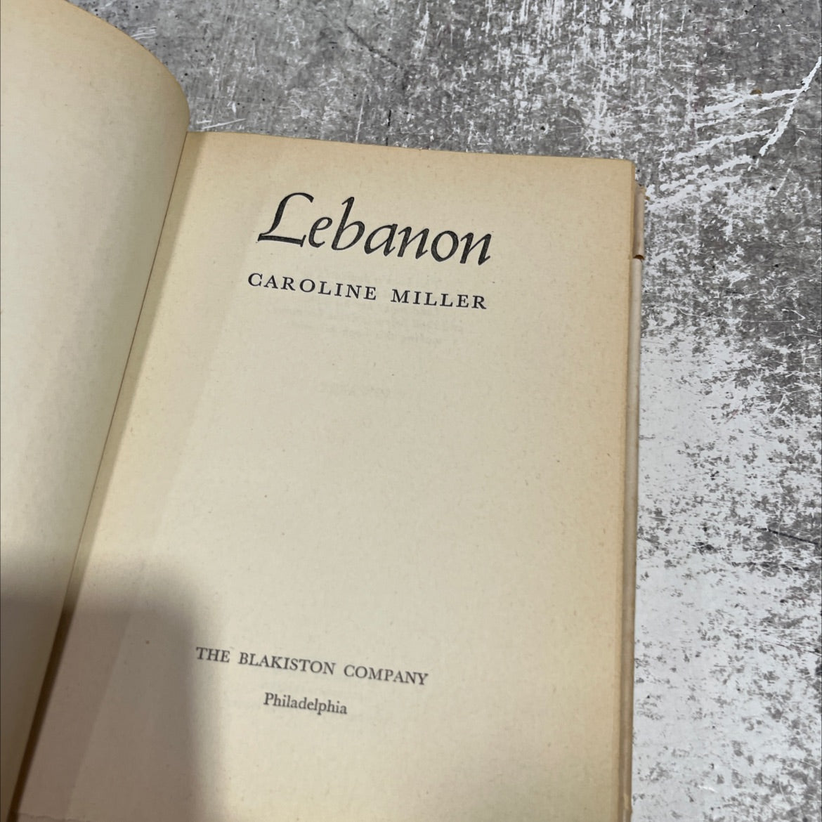 lebanon book, by caroline miller, 1944 Hardcover image 2