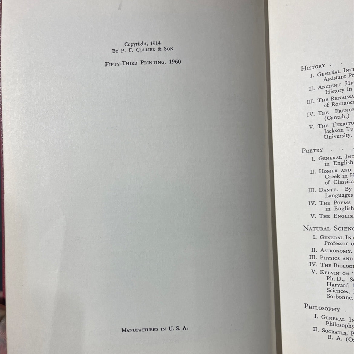 lectures on the harvard classics book, by william allan neilson, 1960 Hardcover image 3
