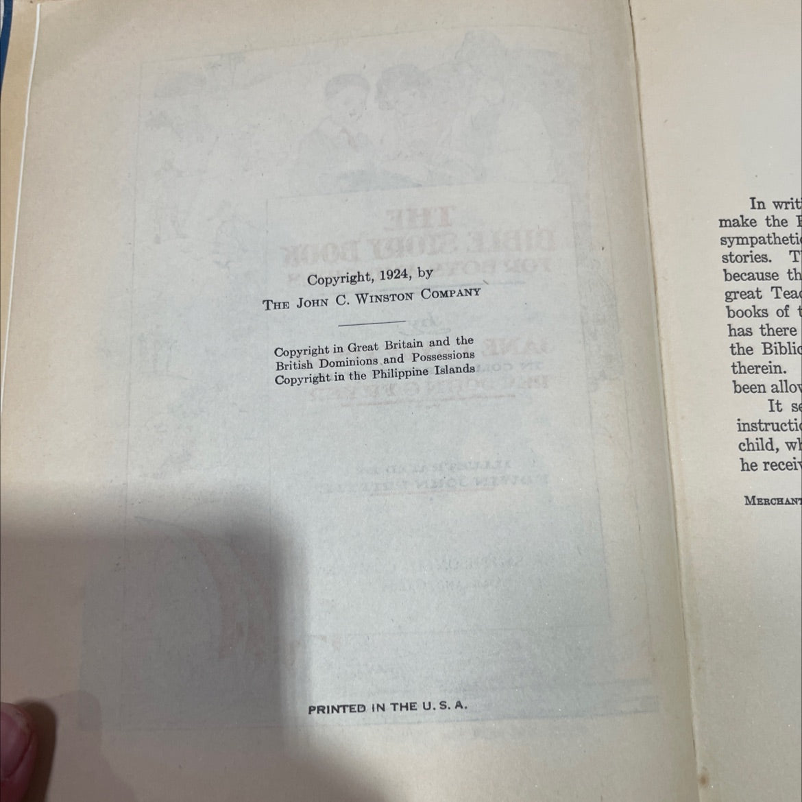 lee into egypt the bible story book for boys and girls book, by jane eayre fryer, 1924 Hardcover image 3