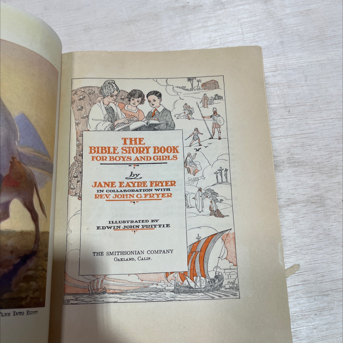 lee into egypt the bible story book for boys and girls book, by jane eayre fryer, 1924 Hardcover image 2
