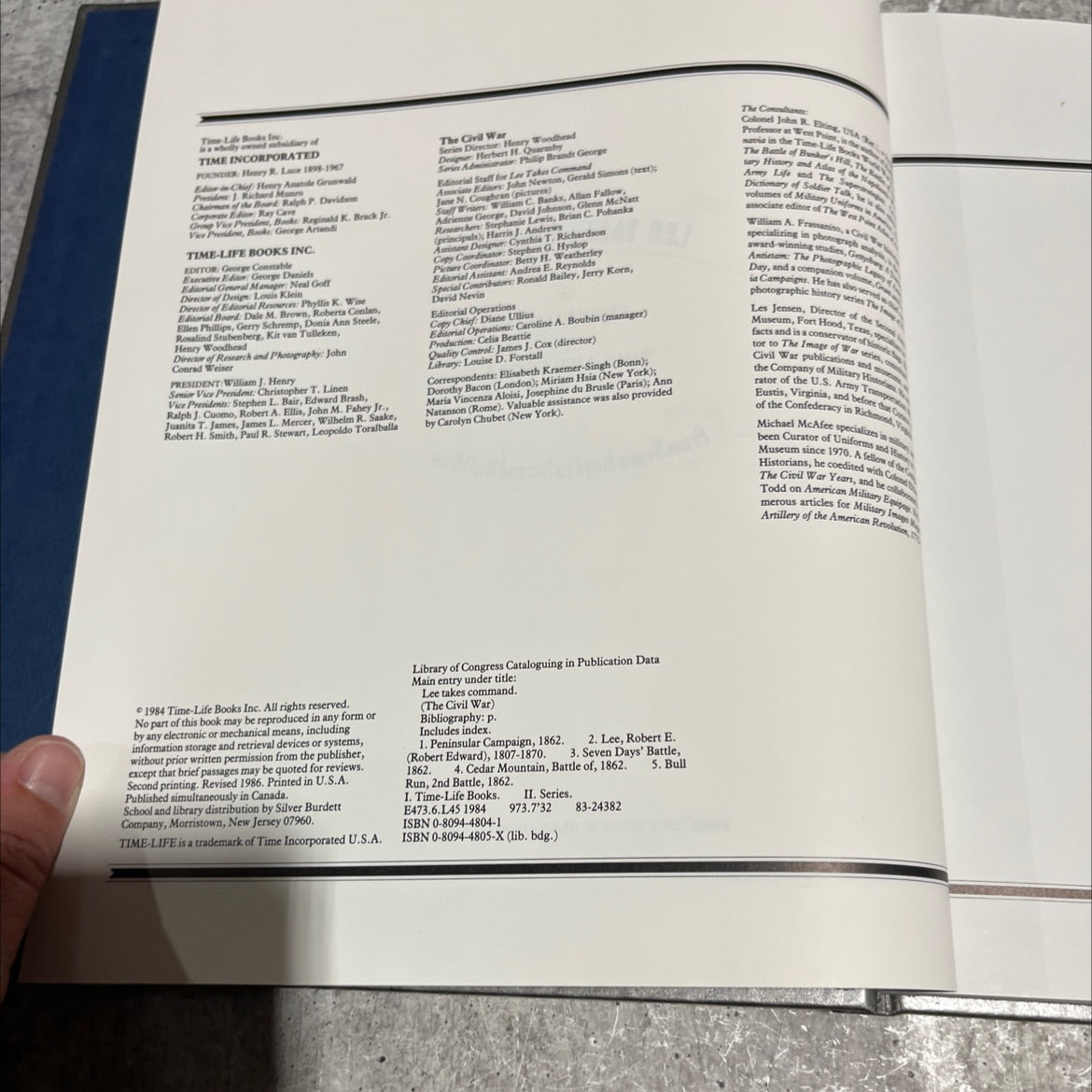 lee takes command book, by editors of time-life books, 1986 Hardcover image 3