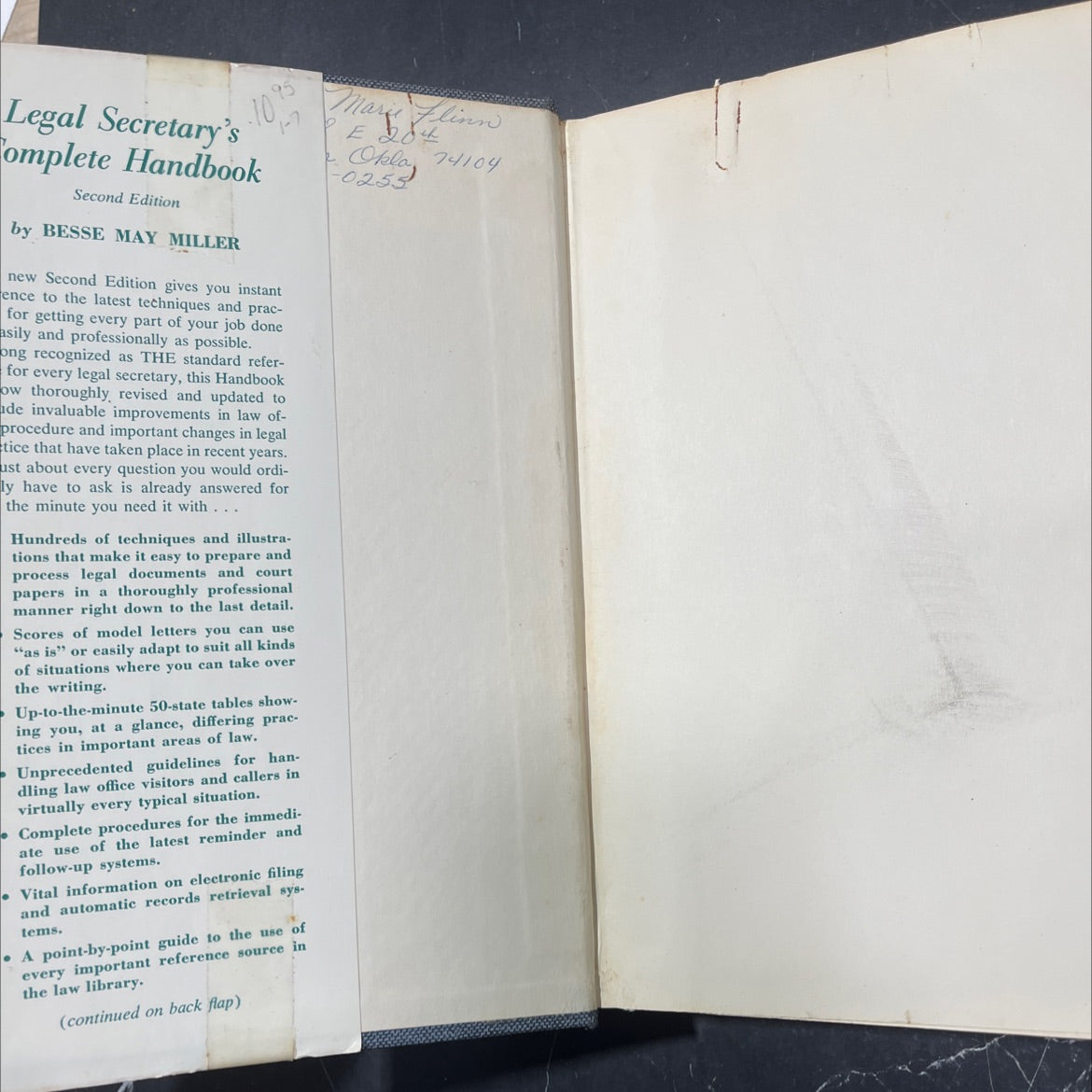 legal secretary's complete handbook book, by besse may miller, 1970 Hardcover image 4