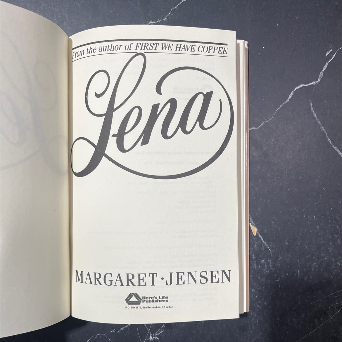 lena book, by Margaret T. Jensen, 1985 Hardcover image 2