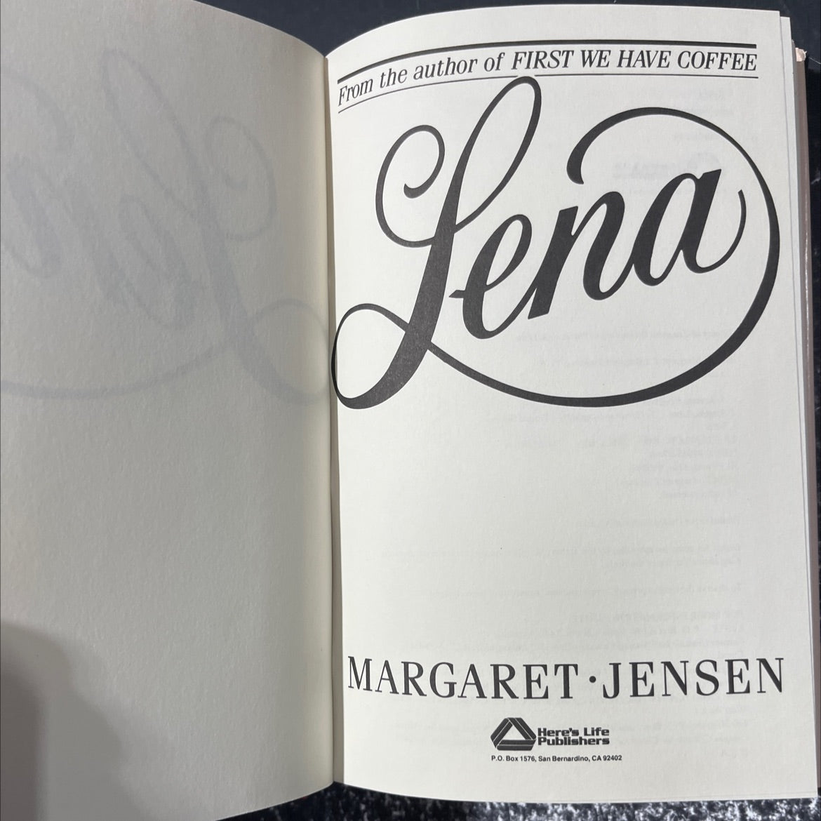 lena book, by margaret t. jensen, 1985 Hardcover image 2