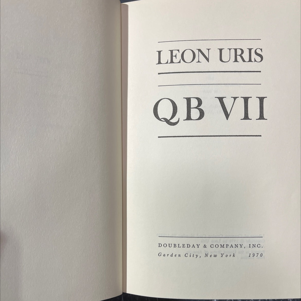 leon uris qb vii book, by Leon Uris, 1970 Hardcover image 2
