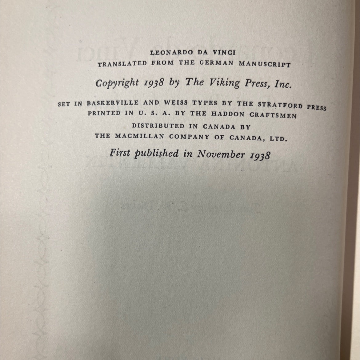 leonardo da vinci the tragic pursuit of perfection book, by antonina vallentin, 1938 Hardcover image 3