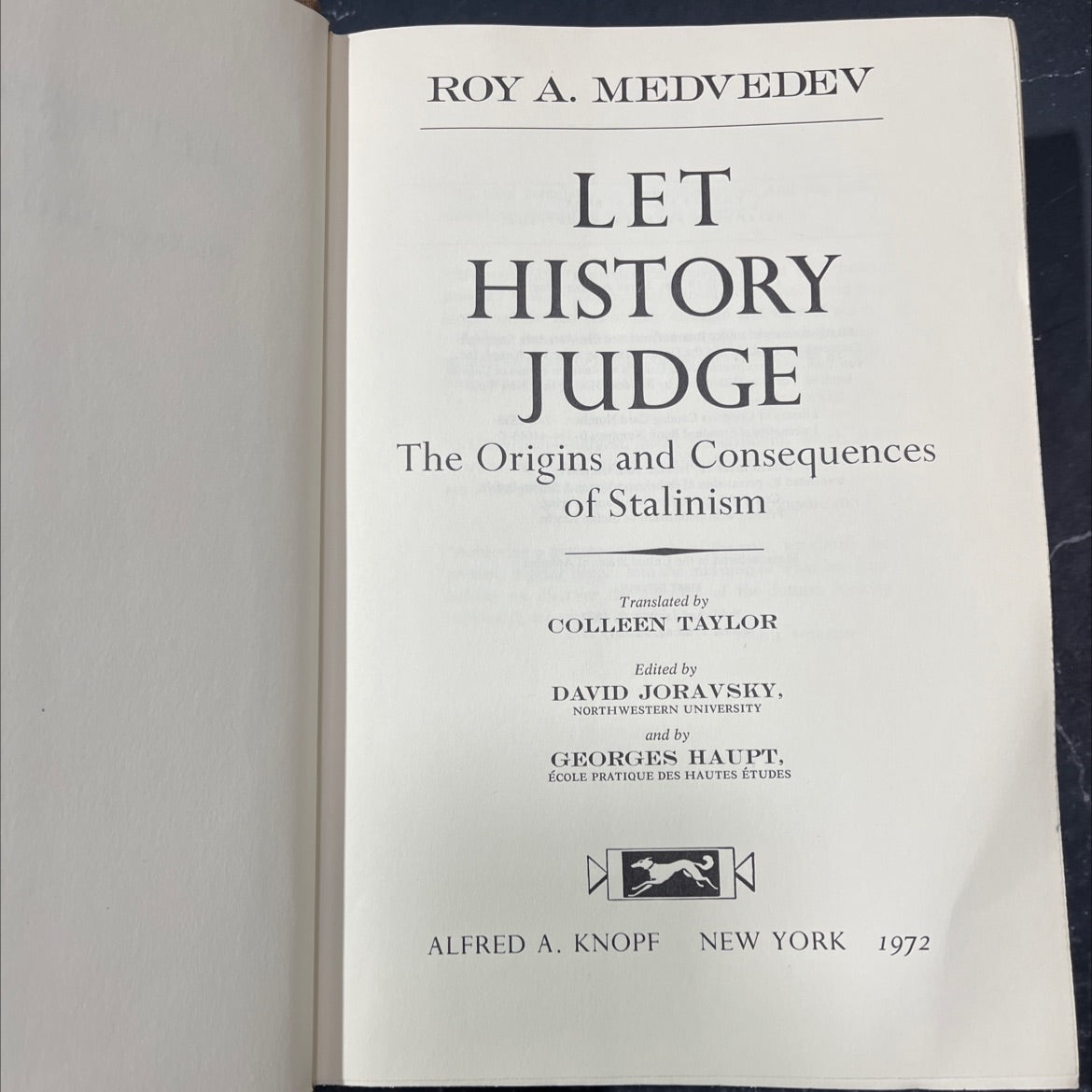 let history judge the origins and consequences of stalinism book, by roy a. medvedev, 1972 Hardcover image 2